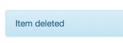 Item was deleted